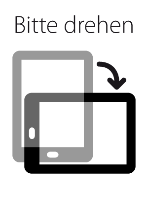 Bitte drehen Sie Ihr Ipad